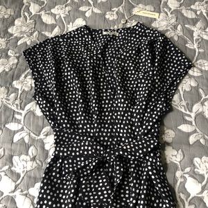 Max Studio Polka Dot Wide Leg Jumpsuit